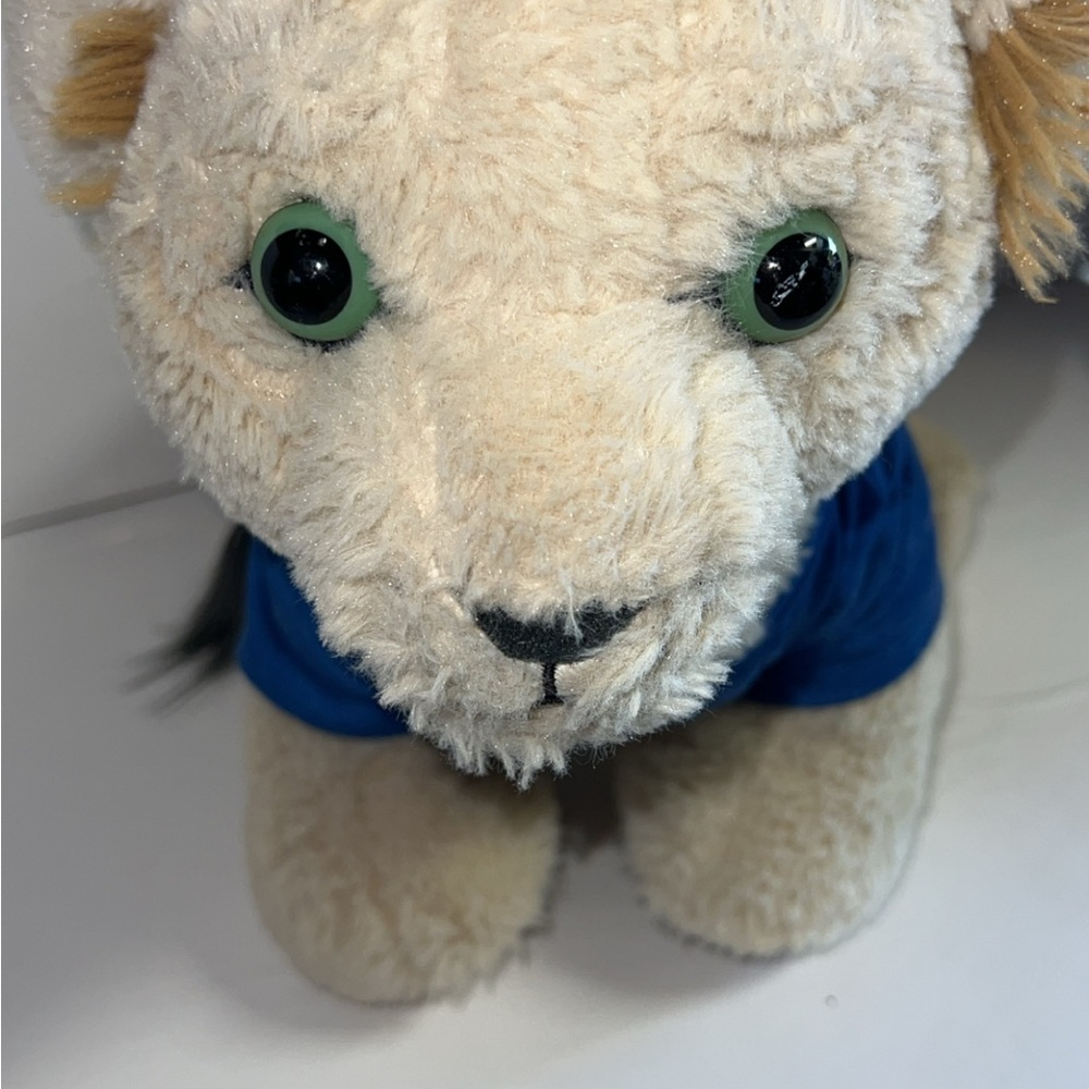 Build-A-Bear Cream Plush with Blue Shirt